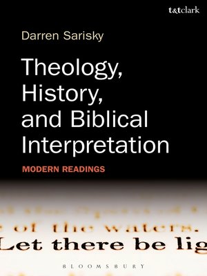 cover image of Theology, History, and Biblical Interpretation